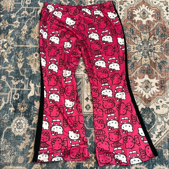 SHEIN 3XL Fuchsia Hello Kitty Lounge Flare Pants - Picture 2 of 14